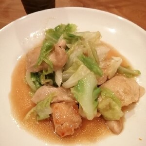 鶏むね肉と春キャベツのポン酢炒め